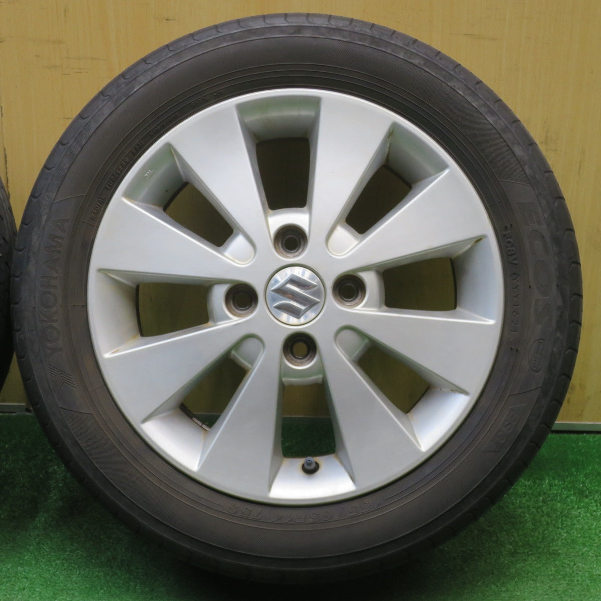 4本価格★スズキ MH23S ワゴンR 純正 155/65R14 ヨコハマ エコス ES31 14インチ PCD100/4H★6022508NJノ