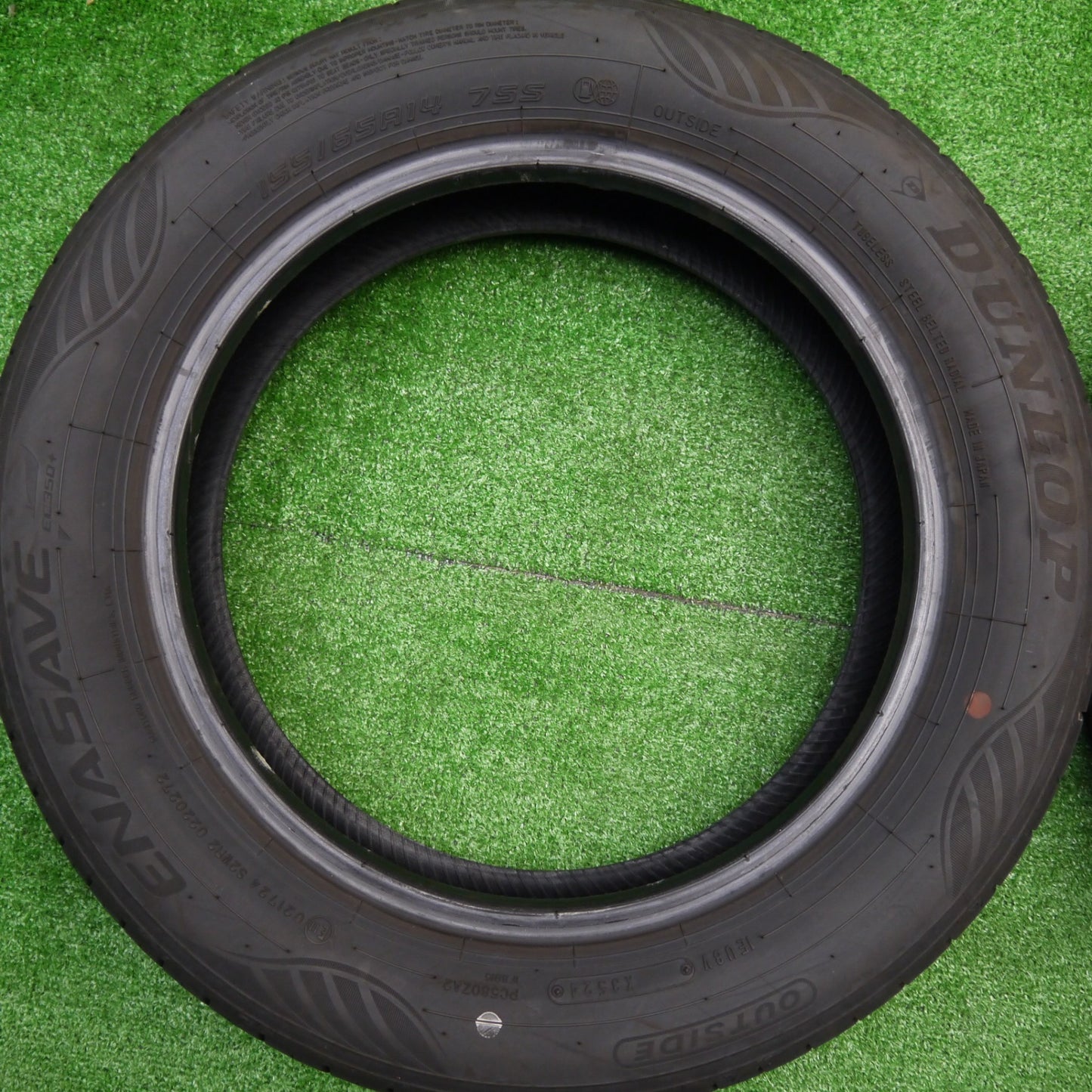 バリ溝！24年！ほぼ10分★155/65R14 ダンロップ エナセーブ EC350+ タイヤ 14インチ N-BOX デイズ ワゴンR タント 等★5101405Hノタ