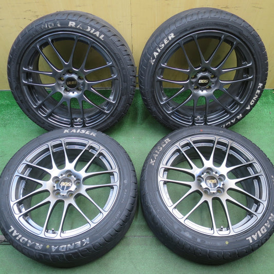 バリ溝！25年！キレイ！9.5分◎86 BRZ 等 BBS RE5010 215/45R17 ケンダ ラジアル カイザー 17インチ PCD100/5H◎6061702NJノ