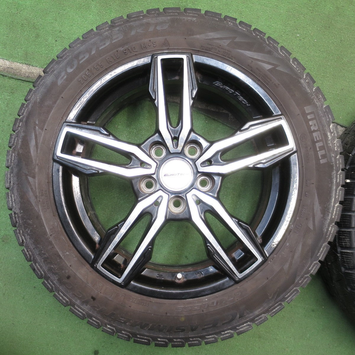 4本価格★プジョー 308 等 EUROTECH GAYA ELISI 205/55R16 スタッドレス ピレリ アイスアシンメトリコ プラス ガヤ エリージ 16インチ PCD108/5H★5072901NJス