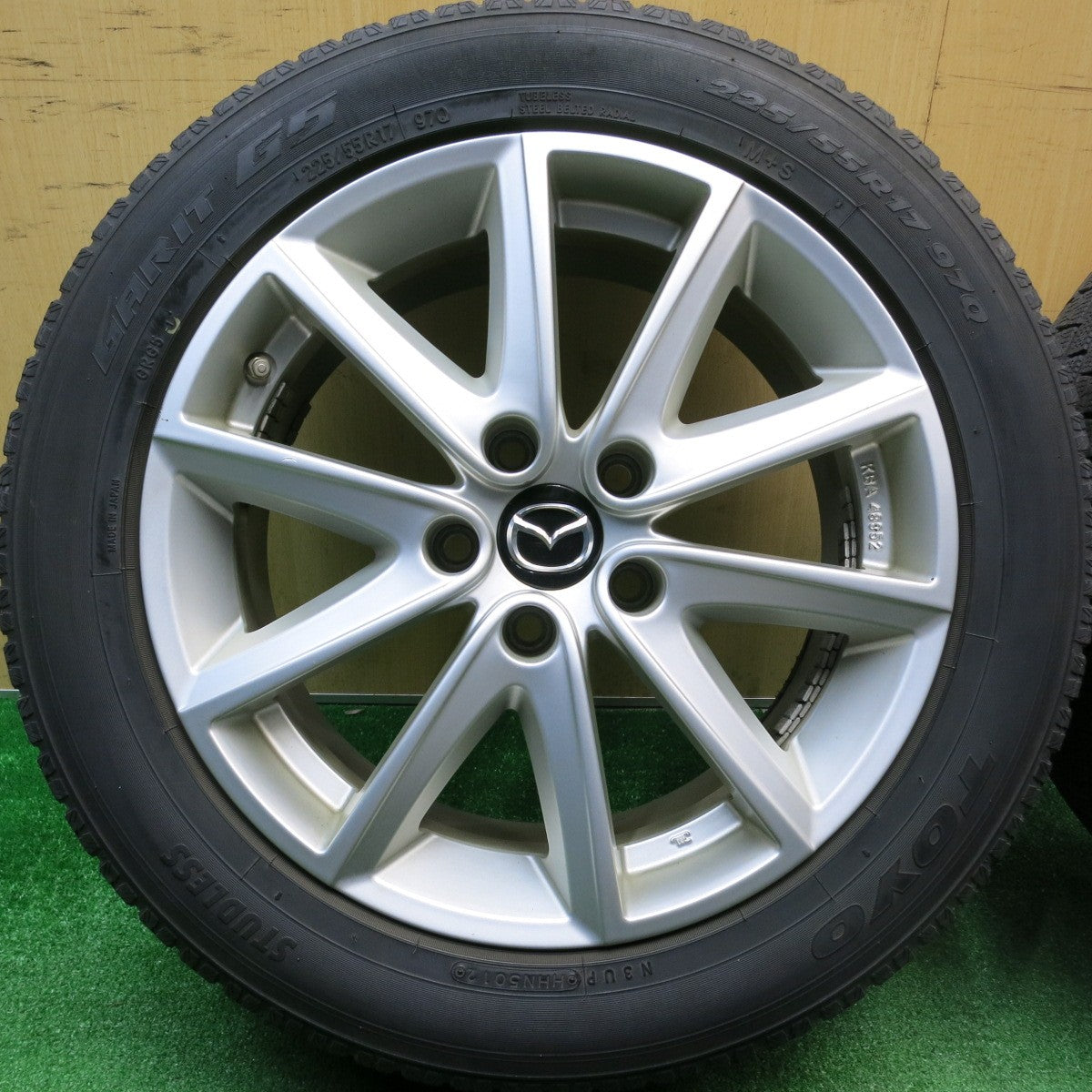 4本価格★マツダ アテンザ 等 225/55R17 スタッドレス トーヨー ガリット G5 社外 アルミ 17インチ PCD114.3/5H★5112902HAス