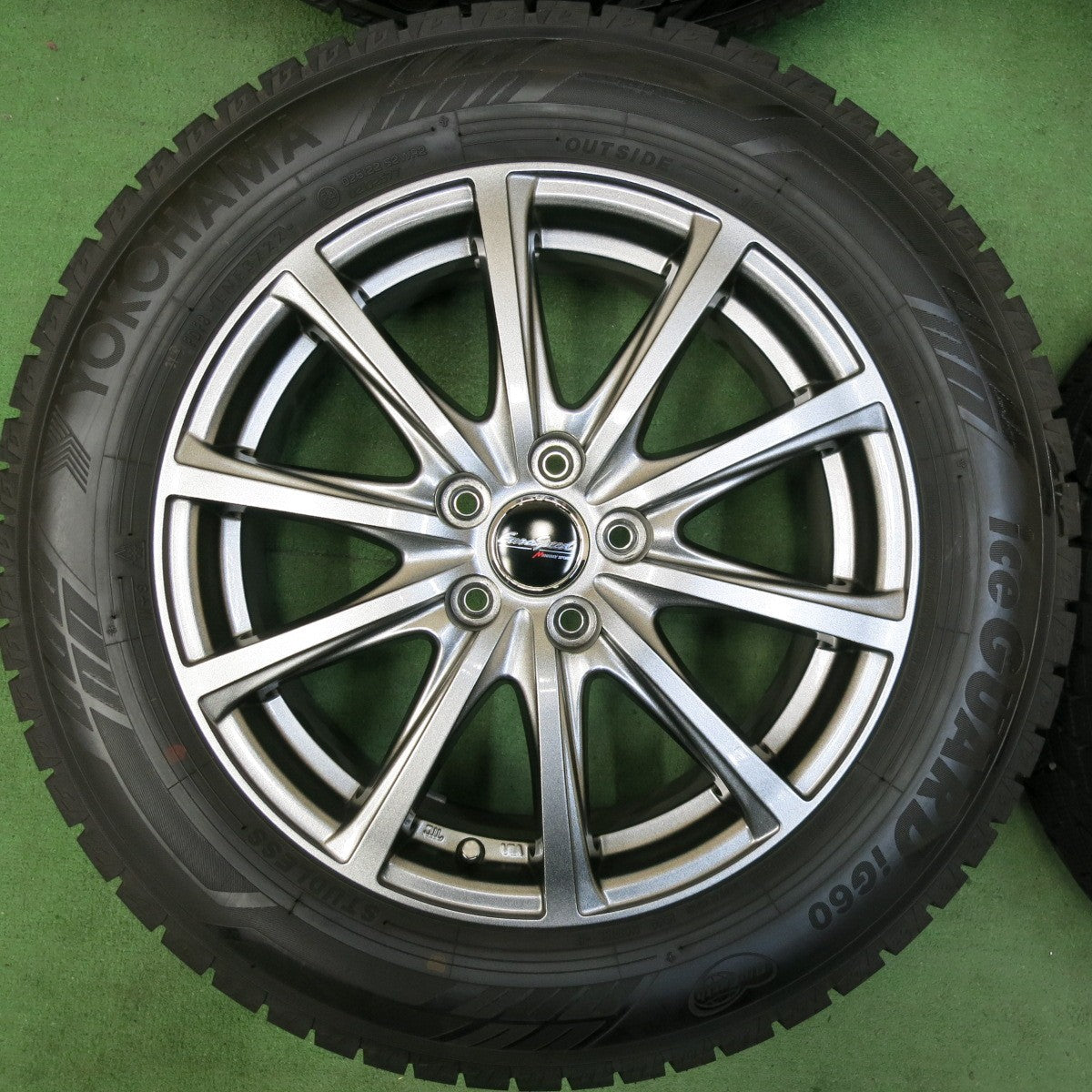 [送料無料] 超バリ溝！22年！キレイ！9.5分以上★ライズ ロッキー等 195/65R16 スタッドレス ヨコハマ アイスガード iG60 EuroSpeed MANARAY SPORT PCD100/5H★4120403SYス