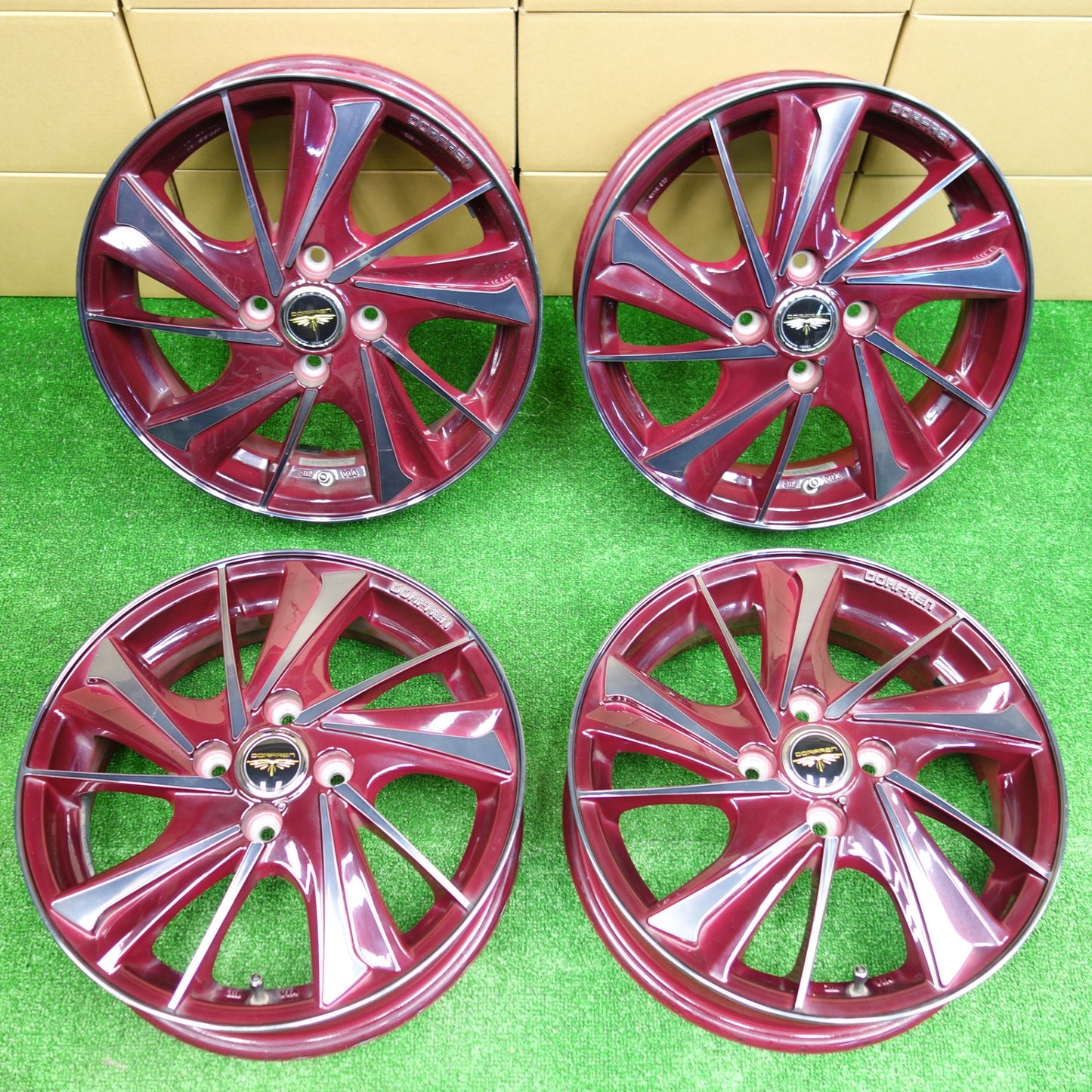 4本価格★DORFREN LFM606 ホイール 15インチ ドルフレン 15×4.5J PCD100/4H★5111401KTホ