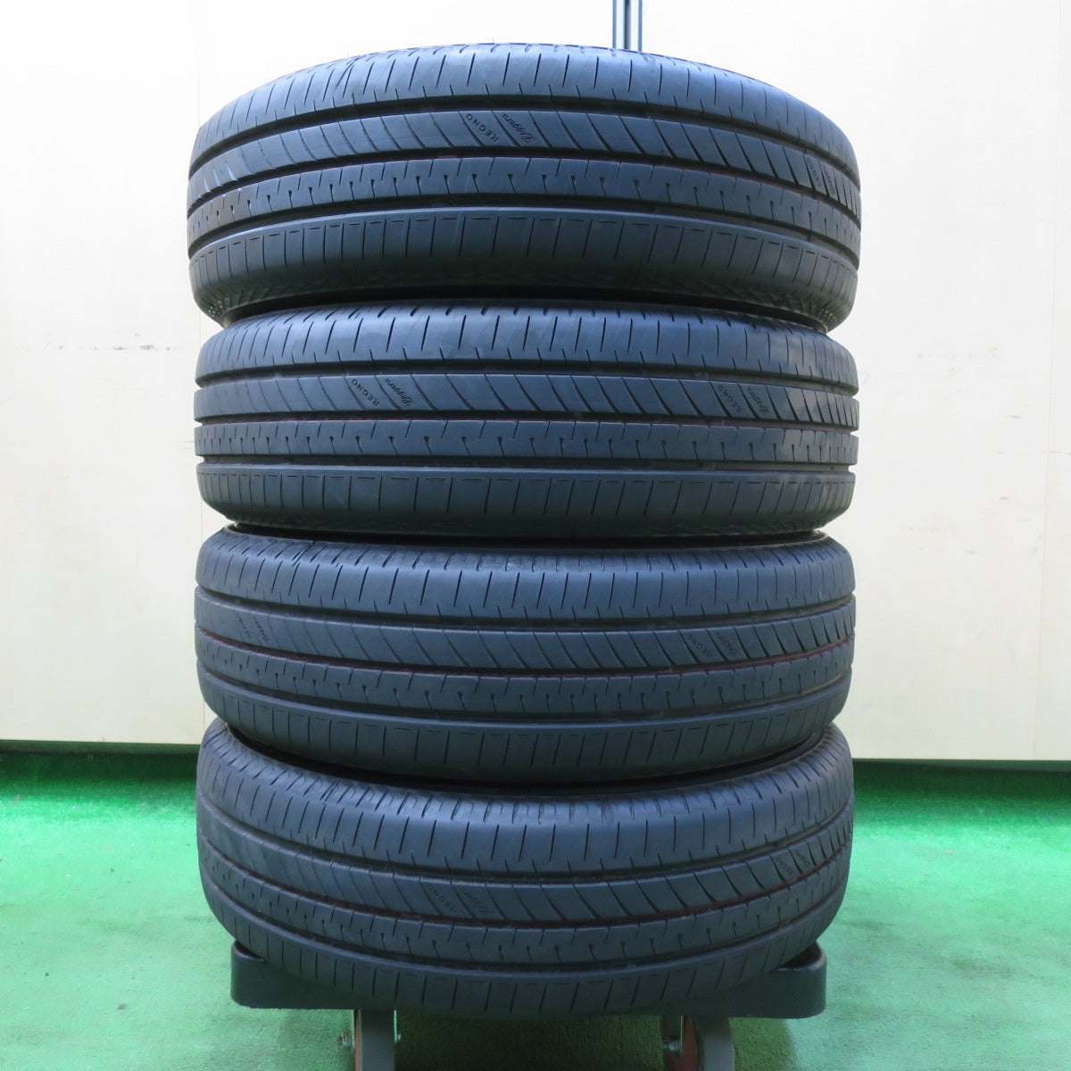 *送料無料* タイヤほぼ未使用！24年！キレイ★155/65R14 ブリヂストン レグノ GR-Leggera スチール ホイール 14インチ PCD100/4H★4082004イノ