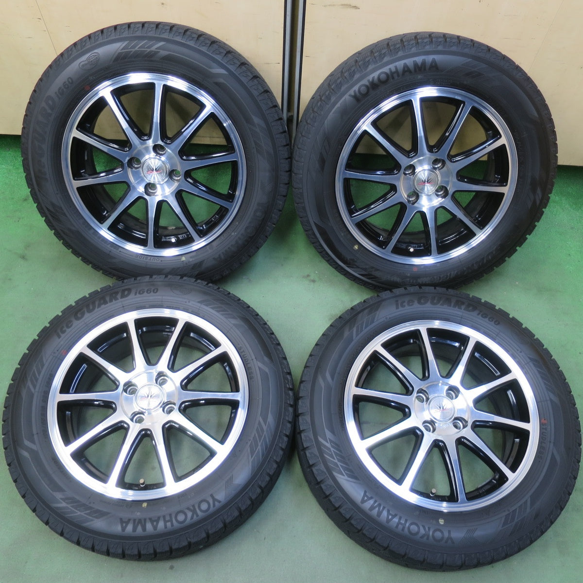 バリ溝！9.5分◎LOXARNY SPORT 195/65R16 スタッドレス ヨコハマ アイスガード iG60 ロクサーニ スポーツ 16インチ PCD100/4H◎6083114イス