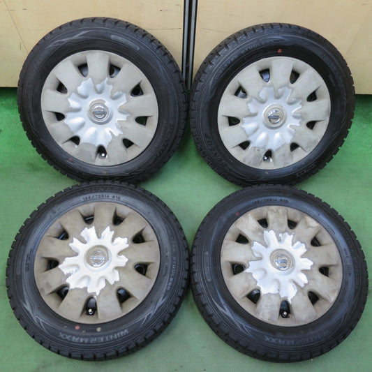 バリ溝！ほぼ10分★日産 K12 マーチ 純正 スチール 165/70R14 スタッドレス ダンロップ ウインターマックス WM01 14インチ PCD100/4H★5093006イス