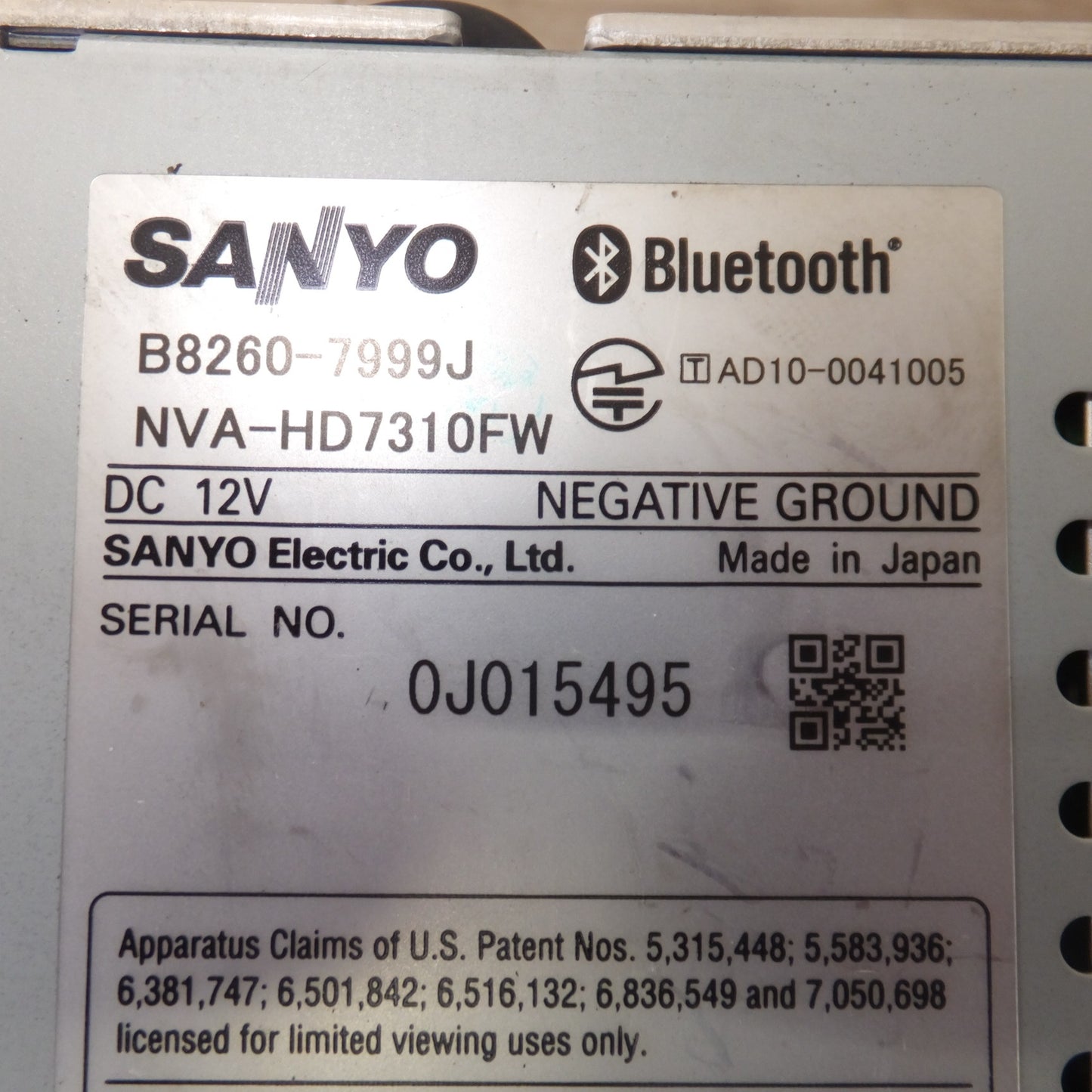 [送料無料] 現状品★三洋製 日産 純正 オリジナルナビゲーション HS310D-W B8260-7999J NVA-HD7310FW(15)★