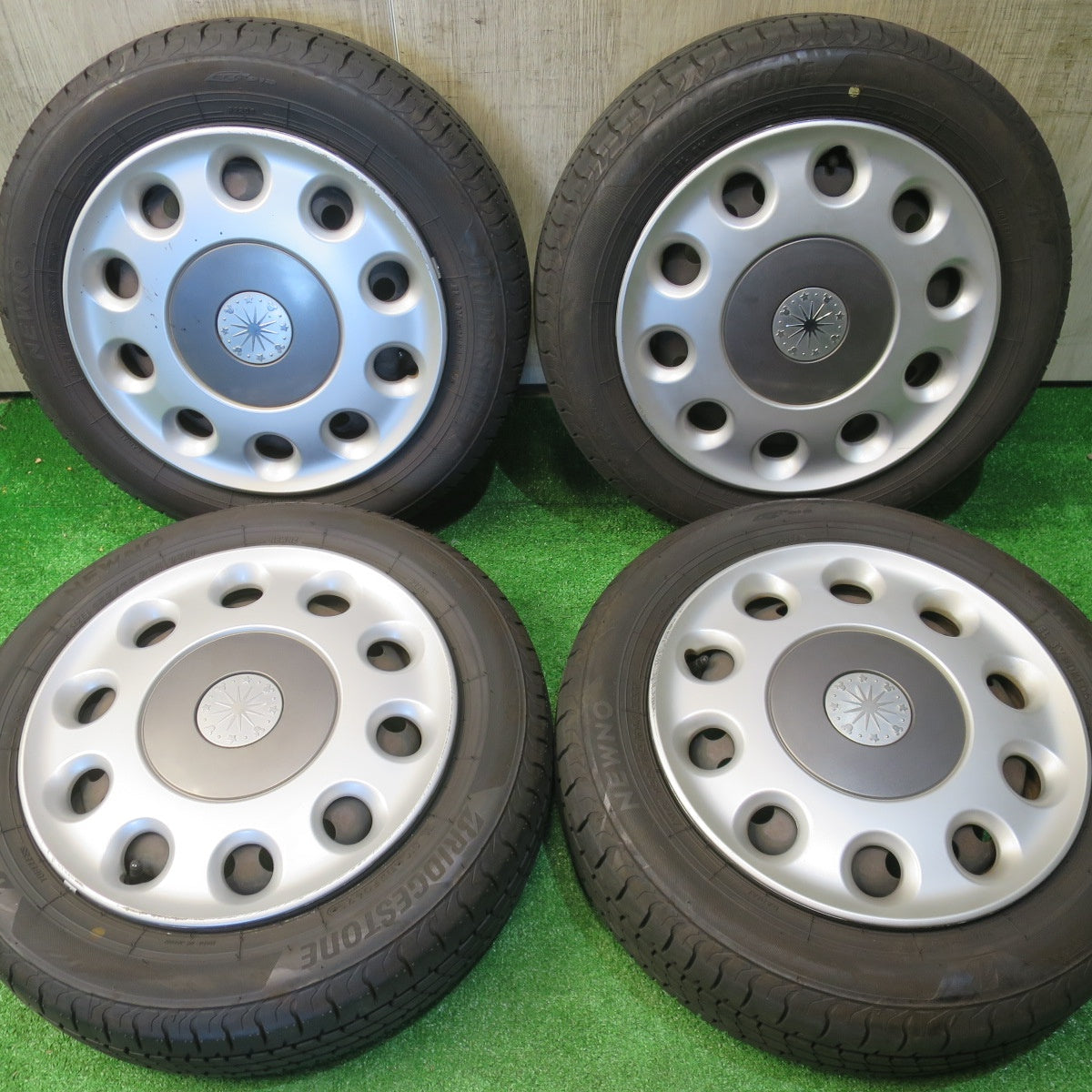 ほぼ未使用！25年★ダイハツ ミラ ココア 純正 スチール 155/65R14 ブリヂストン NEWNO ニューノ 14インチ PCD100/4H★6041702NJノ