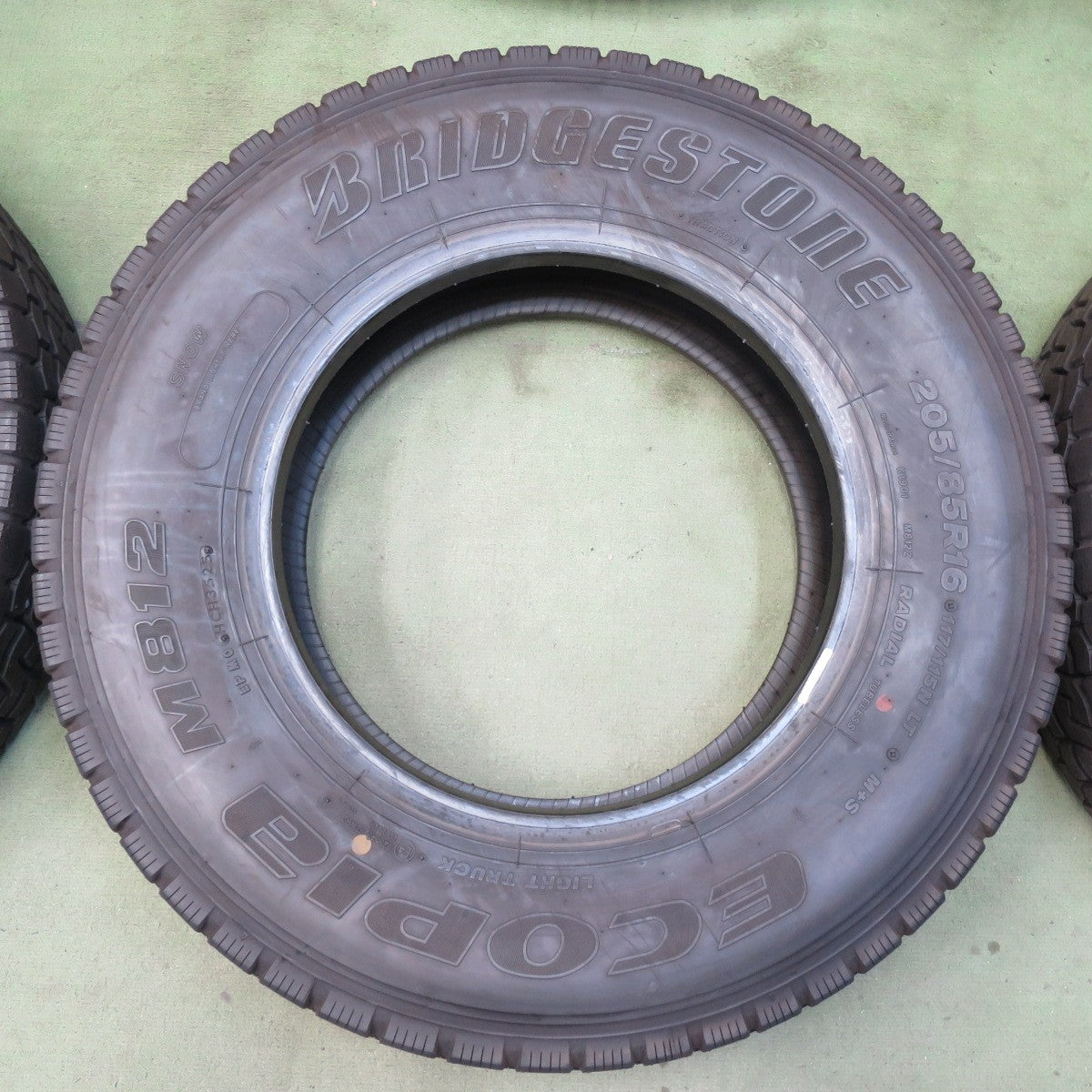 新車外し！25年！6本★トラック タイヤ 205/85R16 117/115N ブリヂストン エコピア M812 ミックス オールシーズン 16インチ★6071405イスタ