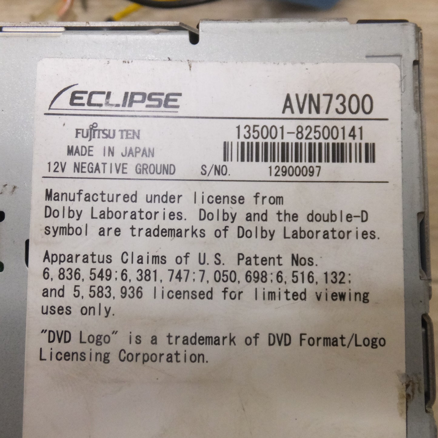 [送料無料] ★富士通テン イクリプス ECLIPSE メモリーナビゲーション AVN7300[70]★
