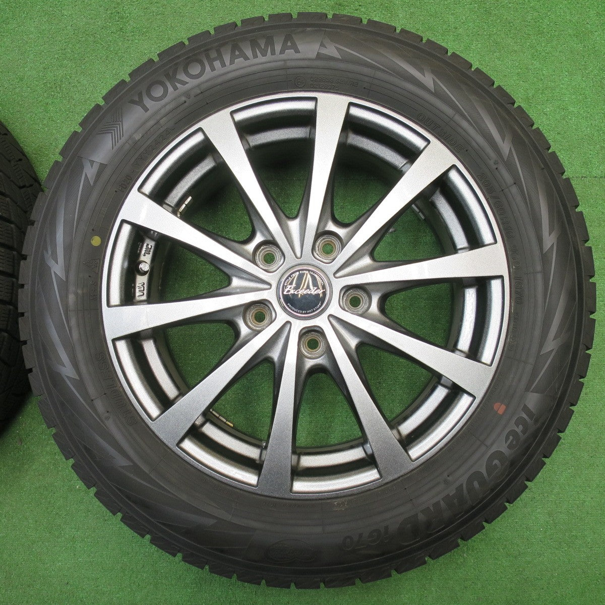 バリ溝！24年！キレイ！ほぼ10分★スタッドレス 205/60R16 ヨコハマ アイスガード iG70 Exceeder エクシーダー 16インチ PCD114.3/5H★5120413NJス