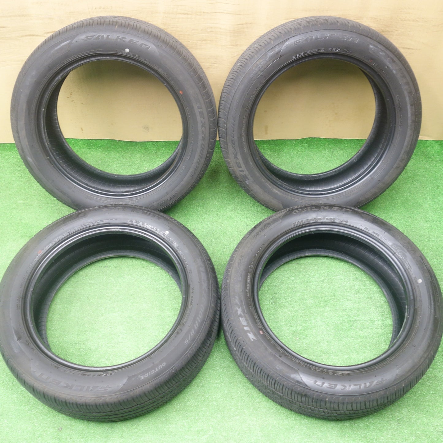 バリ溝！23年！8.5分★225/55R18 ファルケン ZIEX ZE001A A/S タイヤ 18インチ フォレスター クロストレック ZR-V デリカ D:5 等★6011904KTノタ
