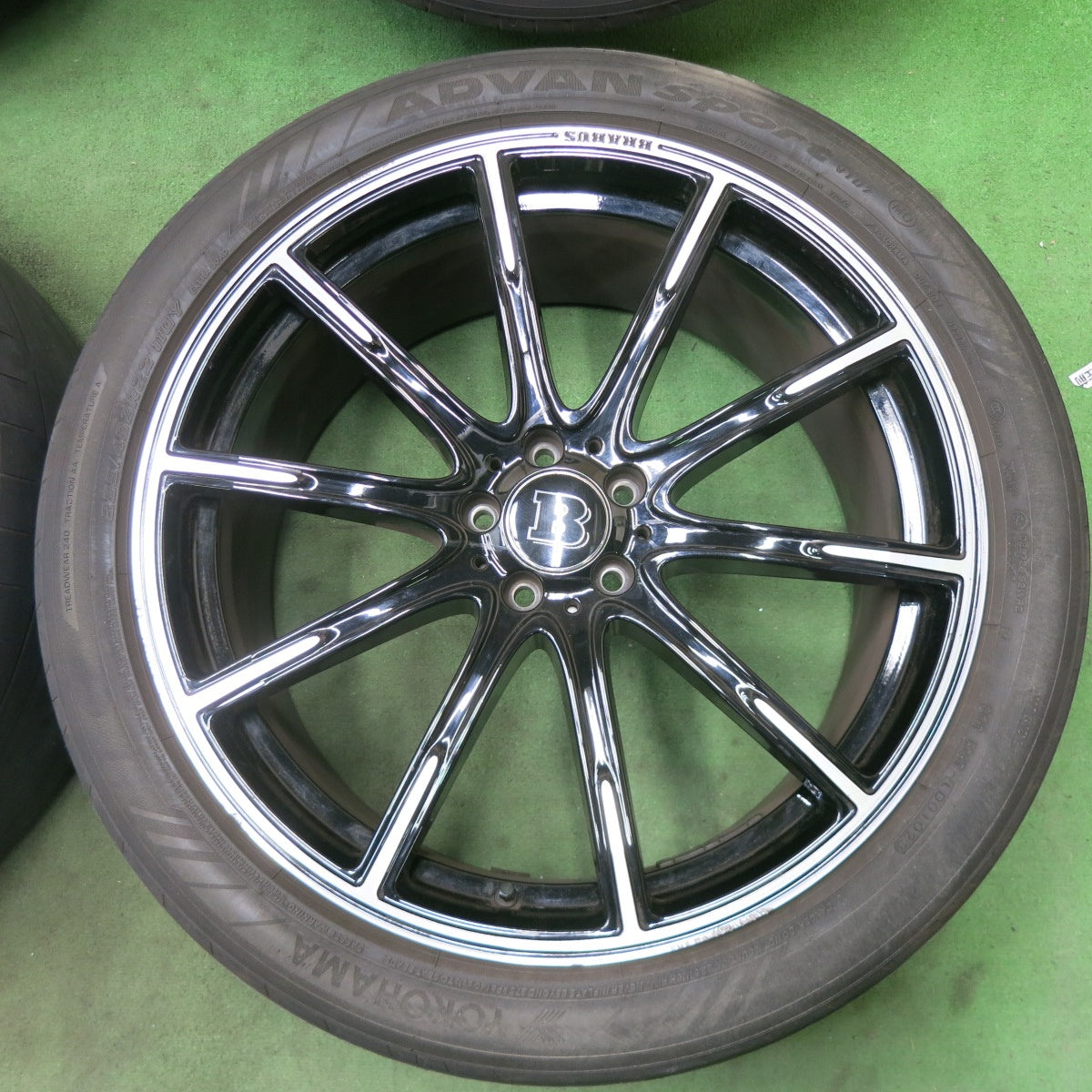 付属品付き！23年★ベンツ 等 BRABUS Monoblock Z 285/40R22 ヨコハマ アドバン スポーツ V107 ブラバス モノブロック 22インチ PCD112/5H★6012005ナノ