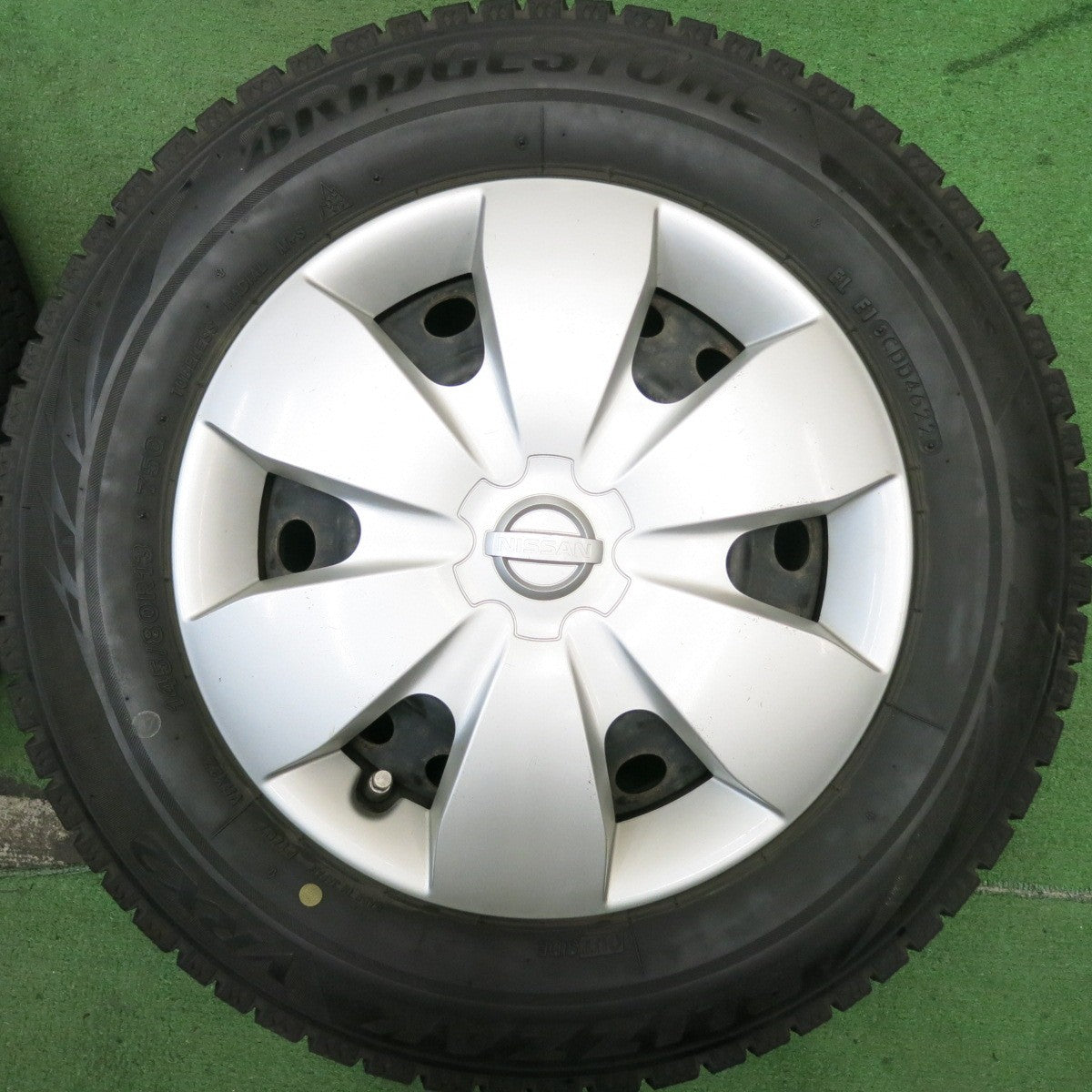 4本価格！22年★日産 モコ 純正 スチール 145/80R13 スタッドレス ブリヂストン ブリザック VRX2 13インチ PCD100/4H★5081404HAス