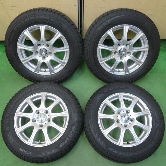 バリ溝！22年！キレイ！9.5分★スタッドレス 195/65R15 トーヨー ウインター トランパス TX FOLEO フォレオ 15インチ PCD114.3/5H★5032703イス