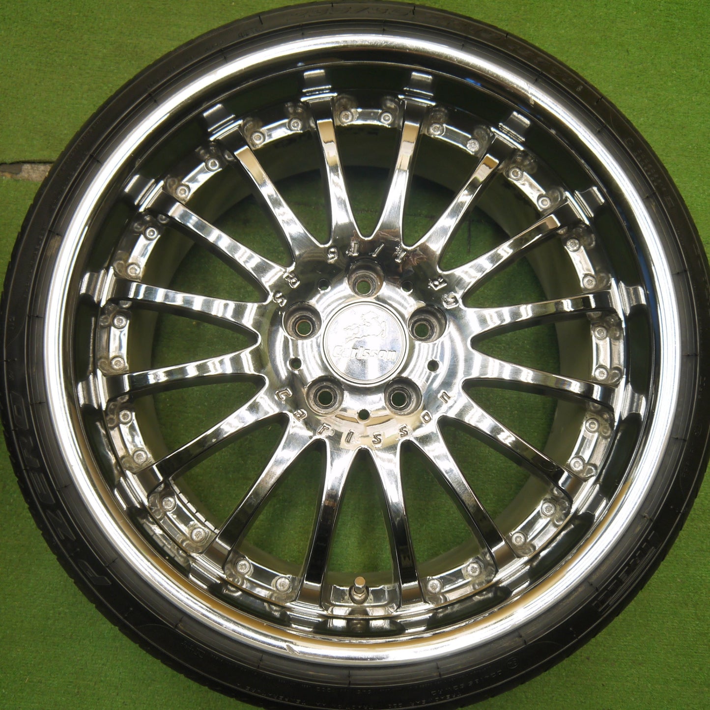 バリ溝！23年！9分★Carlsson CR 1/16 RS 225/35R19 235/35R19 ピレリ PZERO ハイフライ HF805 ミネルバ F205 カールソン 19インチ PCD114.3/5H★5051211Hノ