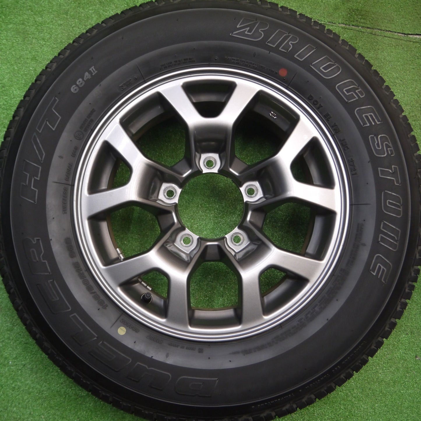 [送料無料] バリ溝！21年！キレイ！9.5分★スズキ JB74 ジムニー シエラ 純正 195/80R15 ブリヂストン デューラー H/T 684Ⅱ 15インチ PCD139.7/5H★4121609Hノ