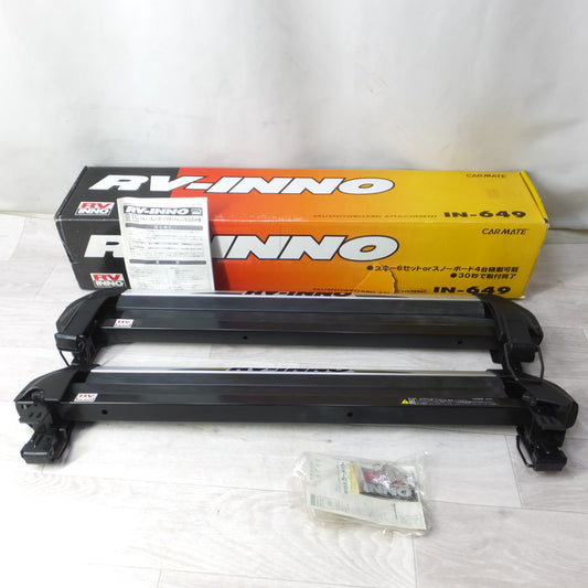 [送料無料] ◆INNO スキー キャリア IN-649 スノーボード  スキー６セット スノーボード４台 鍵あり◆