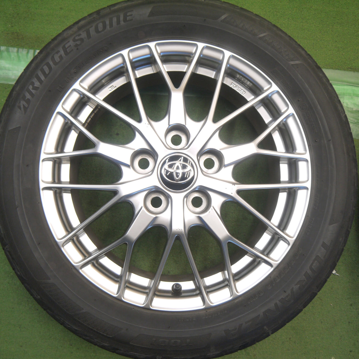 4本価格◎トヨタ 80系 ノア ヴォクシー 純正 BBS TY016 205/55R16 ブリヂストン トランザ T001 16インチ PCD114.3/5H◎6091506Hノ