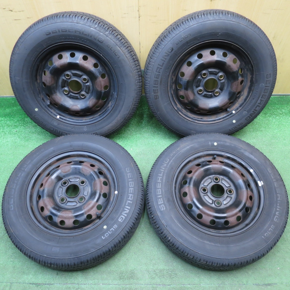 4本価格！24年★ダイハツ タント ムーブ 等 純正 スチール 145/80R13 セイバーリング SL101 13インチ PCD100/4H★6032704NJノ