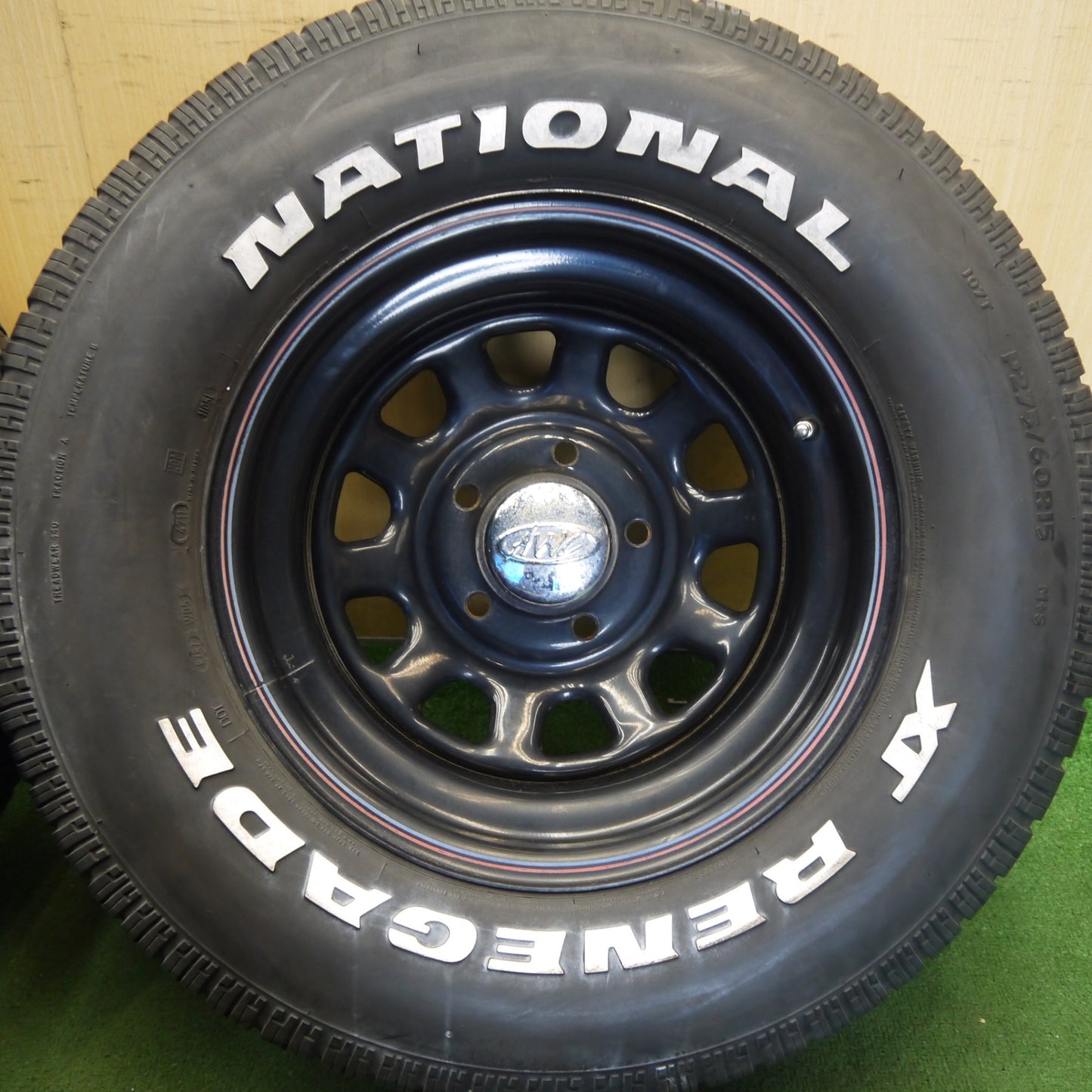 バリ溝！9分◎AWC DAYTONA 255/60R15 275/60R15 ナンカン NK UTILITY SP-7 NATIONAL XT RENEGADE ホワイトレター デイトナ スチール 15インチ PCD127/5H◎6081808Hノ