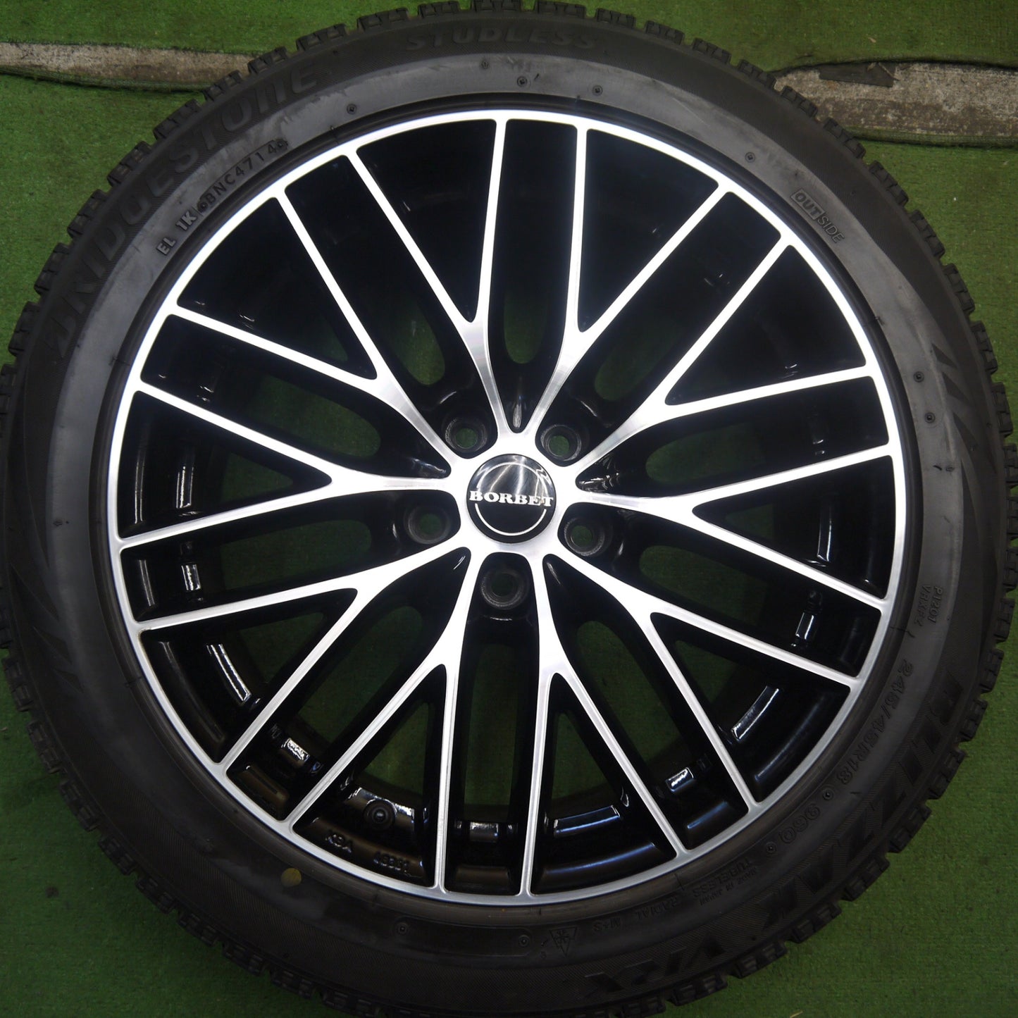 キレイ★ボルボ 等 BORBET PREMIUM BS5 245/45R18 スタッドレス ブリヂストン ブリザック VRX 18インチ ボルベット PCD108/5H★5072304Hス