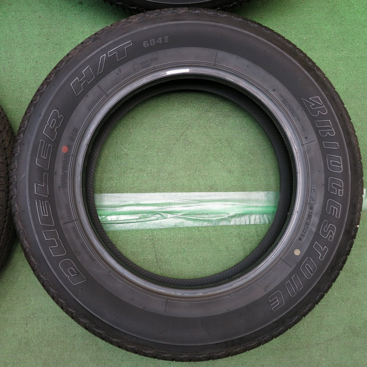バリ溝！9分◎ジムニー 等 175/80R16 ブリヂストン デューラー H/T 684Ⅱ DUELER タイヤ 16インチ◎6092102KKノタ
