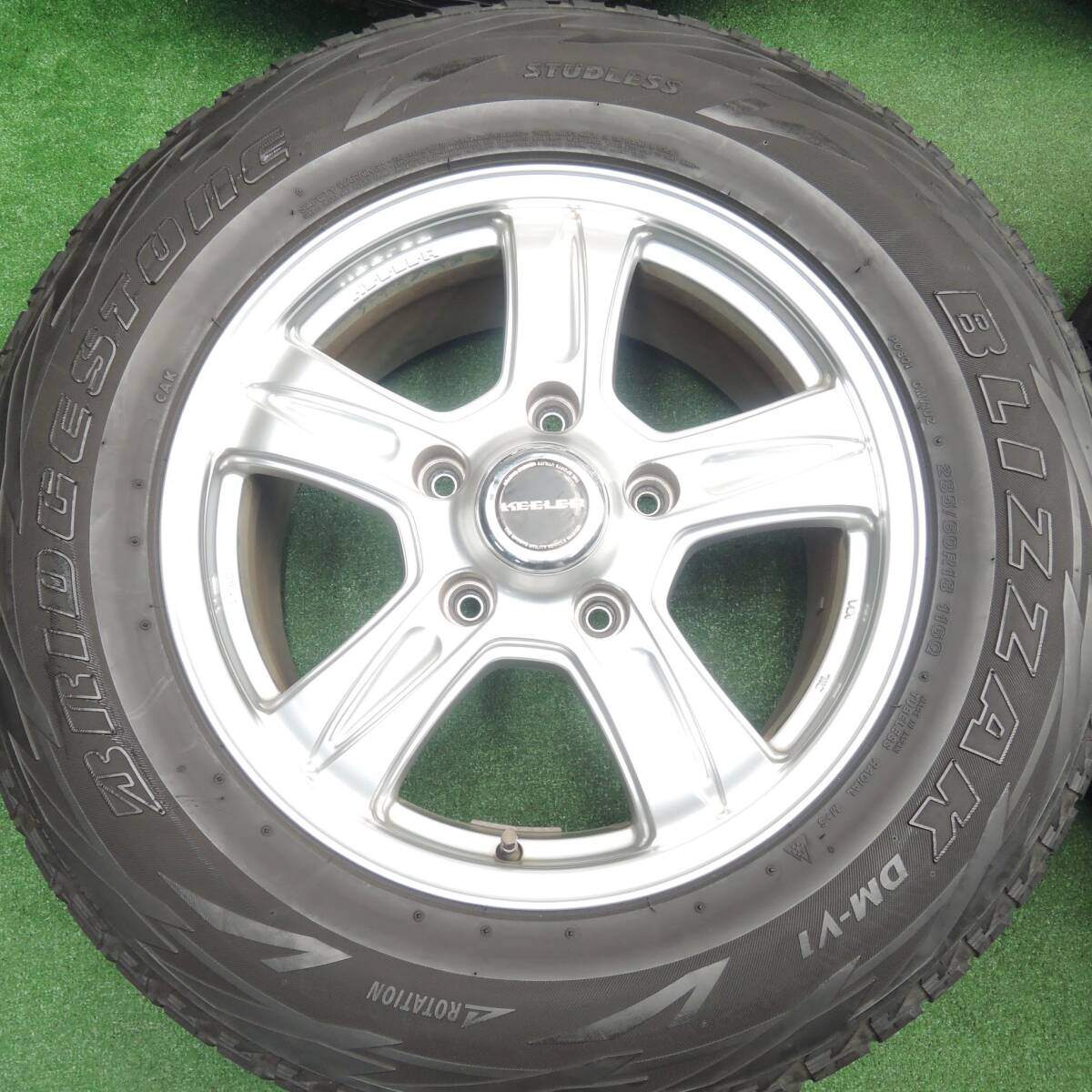 キレイ★ランクル 等 weds キーラー 285/60R18 スタッドレス ブリヂストン ブリザック DM-V1 KEELER 18インチ PCD150/5H★3111803HAス