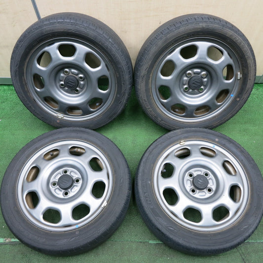 *送料無料* 4本価格★スズキ ハスラー 純正 スチール 165/60R15 ダンロップ エナセーブ EC300+ 15インチ PCD100/4H★4042906HAノ