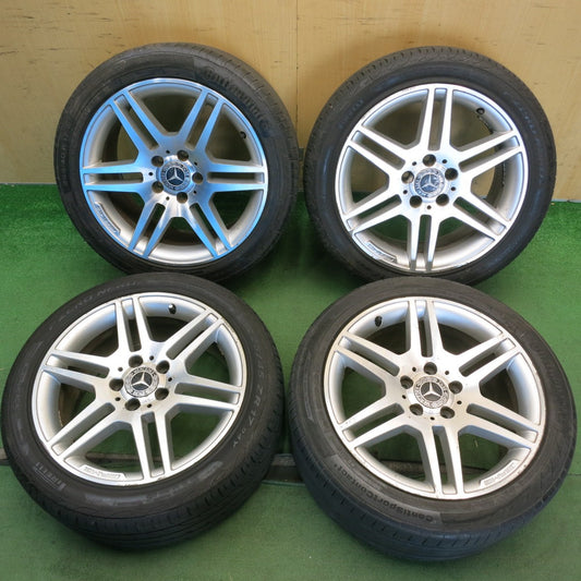 バリ溝！9.5分◎ベンツ Cクラス W204 純正 AMG 225/45R17 245/40R17 ピレリ PZERO NERO GT コンチネンタル コンチスポーツコンタクト5 17インチ PCD112/5H◎6081307HAノ