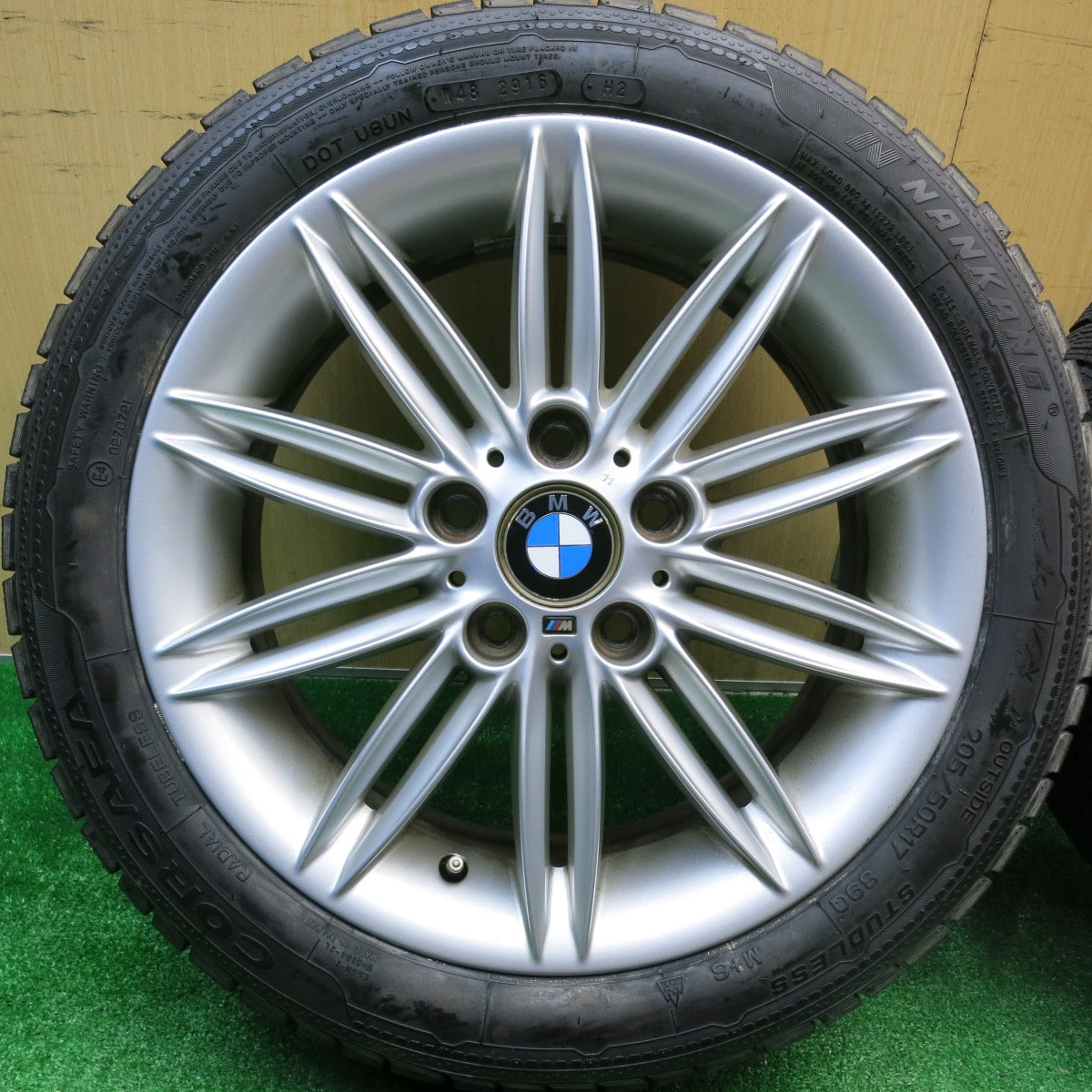 バリ溝！9.5分★BMW 1シリーズ E87 Mスポーツ 純正 205/50R17 スタッドレス ナンカン CORSAFA 17インチ PCD120/5H★5102309HAス