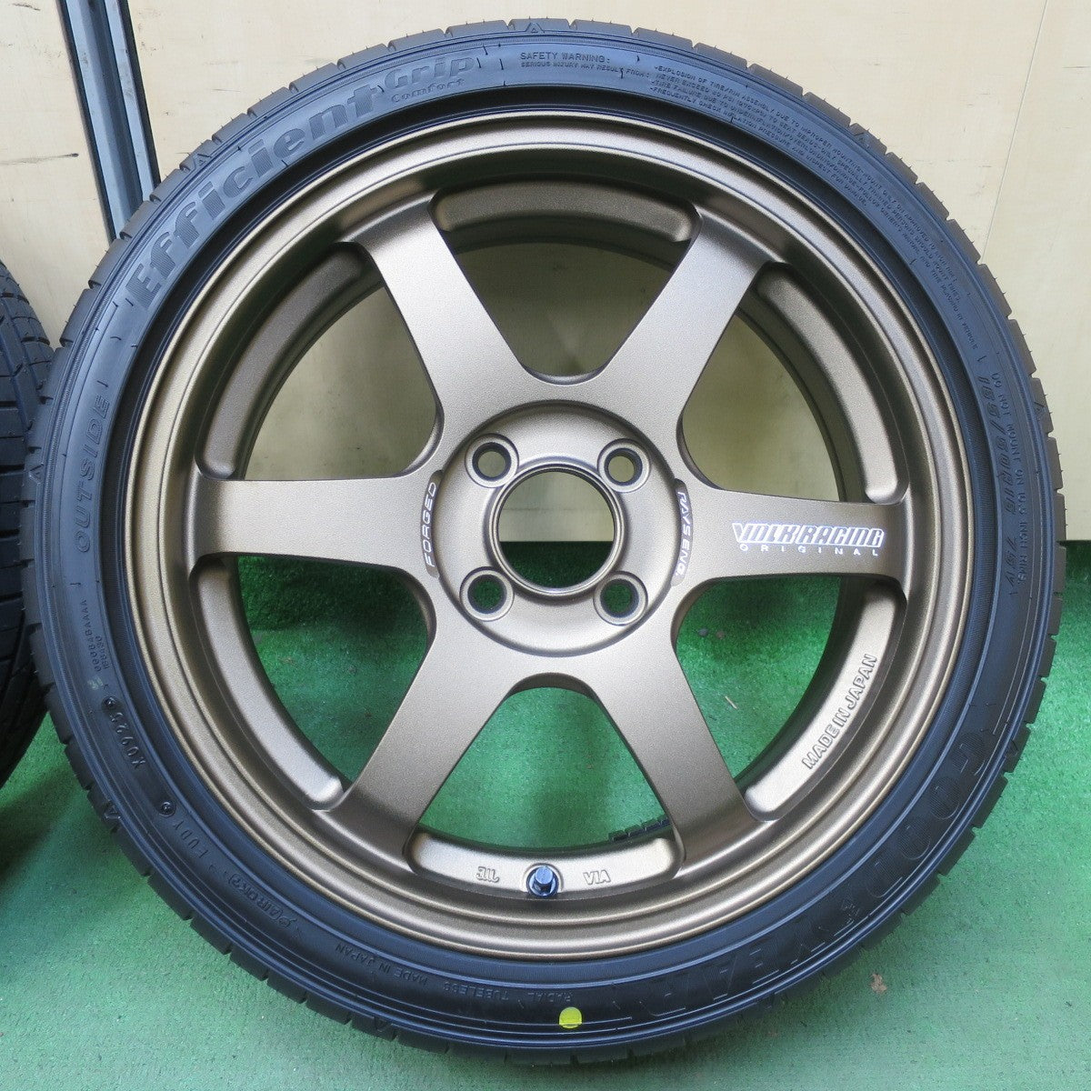 未使用！25年★RAYS TE37 SONIC 鍛造 165/50R16 グッドイヤー EfficientGrip Comfort 16インチ レイズ 軽サイズ PCD100/4H★5092913イノ