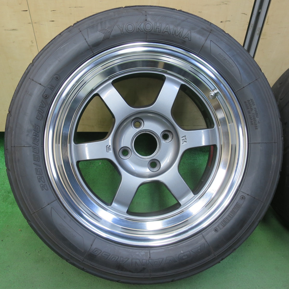 キレイ！25年！2本★RAYS VR TE37V 225/50R15 ヨコハマ アドバン A050 レイズ 15インチ PCD100/4H★5082808イノ