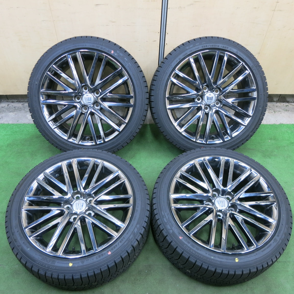 ほぼ未使用！25年★トヨタ 210系 クラウン アスリート 純正 225/45R18 スタッドレス ダンロップ ウインターマックス 03 18インチ PCD114.3/5H★6012304ナス