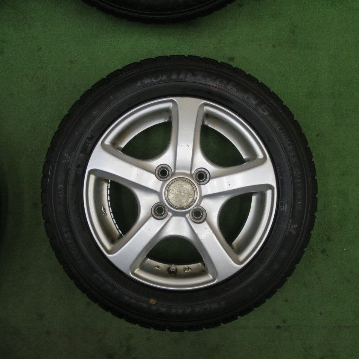 バリ溝！24年！ほぼ10分★スタッドレス 155/65R13 オートバックス ノーストレック N5 HAYANO ハヤノ 13インチ PCD100/4H★6042702TTス