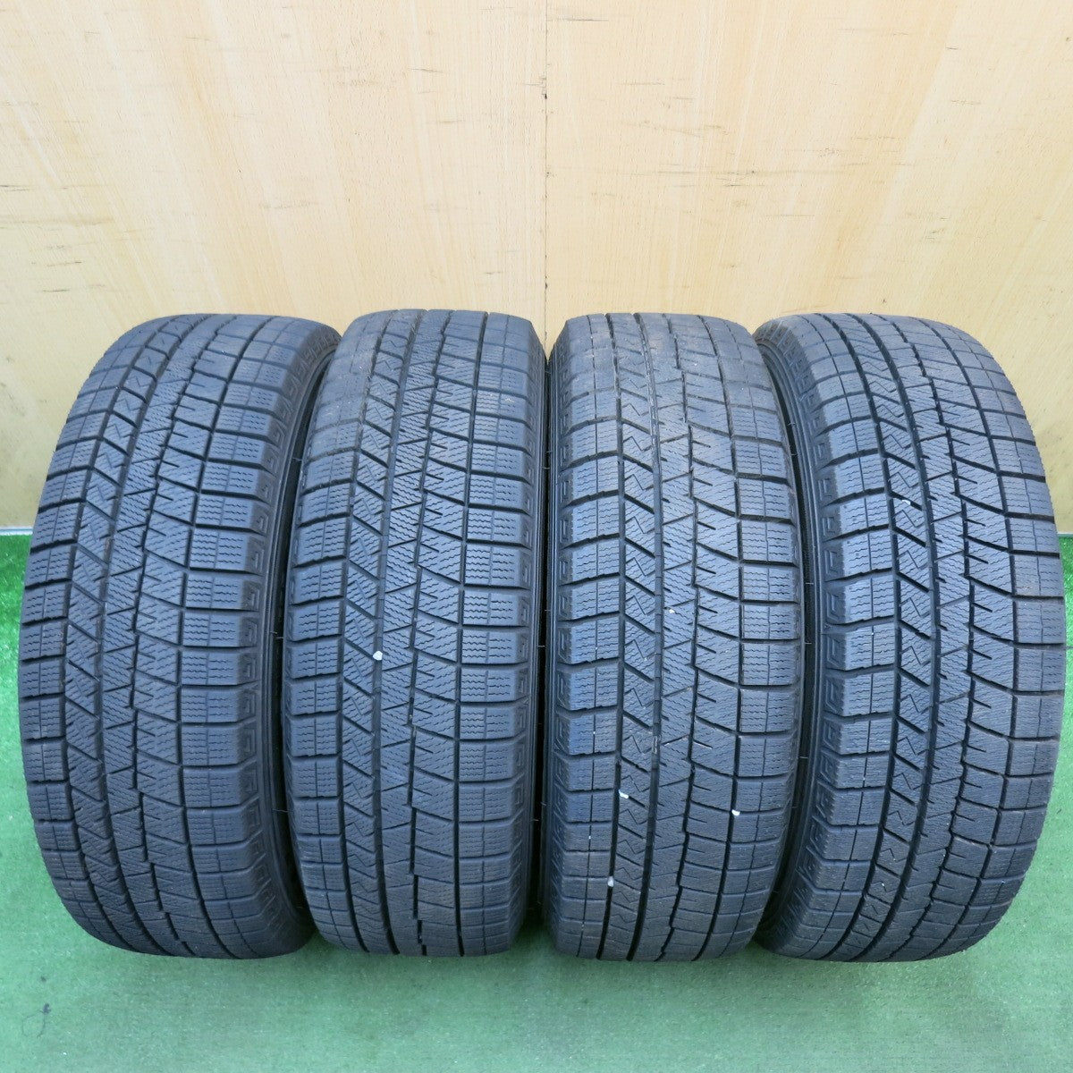 バリ溝！25年！キレイ！9.5分以上◎スタッドレス 185/60R15 ダンロップ ウインターマックス 03 スチール ホイール 15インチ PCD100/4H◎6101002HAス