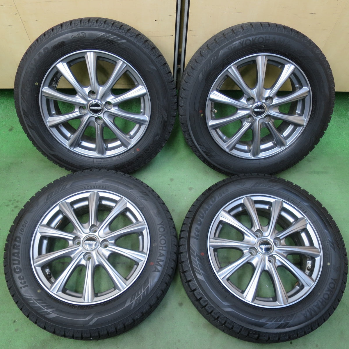 バリ溝！22年！9分★スタッドレス 185/65R15 ヨコハマ アイスガード iG60 WAREN ヴァーレン 15インチ PCD100/4H★6022305イス