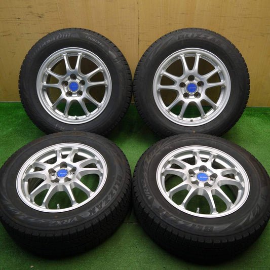 バリ溝！21年！キレイ！9分★プリウス 等 195/65R15 スタッドレス ブリヂストン ブリザック VRX2 ECO FORME エコフォルム 15インチ PCD100/5H★5031703Hス
