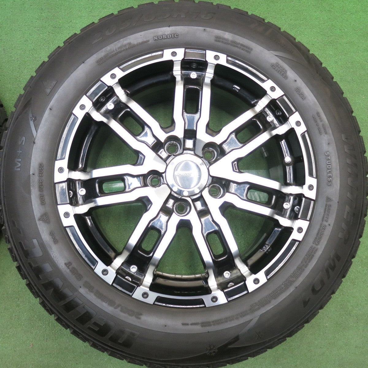 バリ溝！8.5分◎スタッドレス 205/65R16 デリンテ WINTER WD1 B-MUD Z 社外 アルミ 16インチ PCD114.3/5H◎6092005HAス