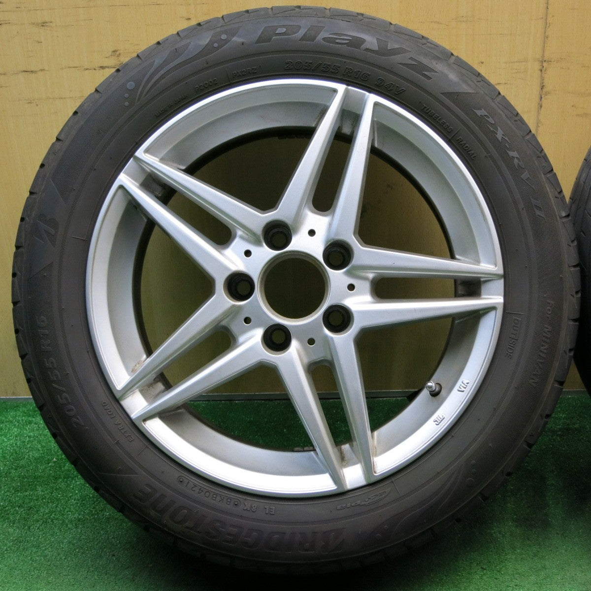 4本価格！21年★ベンツ 等 AGA Schalf 205/55R16 ブリヂストン プレイズ PX-RV2 シャルフ 16インチ PCD112/5H★5060301NJノ