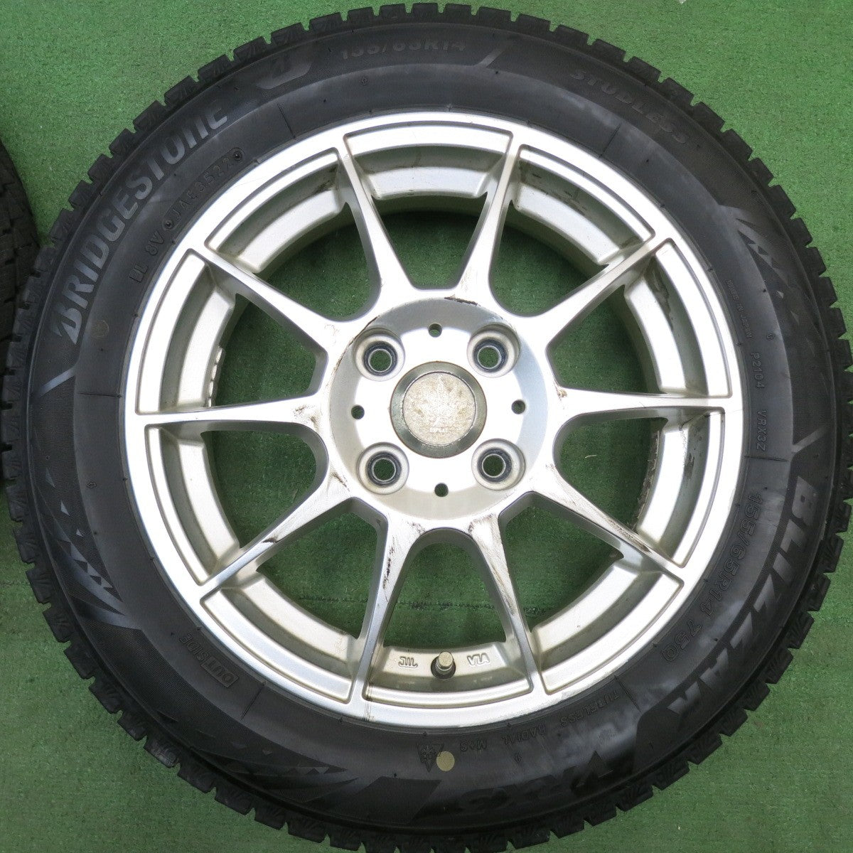 4本価格！22年★スタッドレス 155/65R14 ブリヂストン ブリザック VRX3 ESPORT 社外 アルミ 14インチ PCD100/4H★6050608HAス