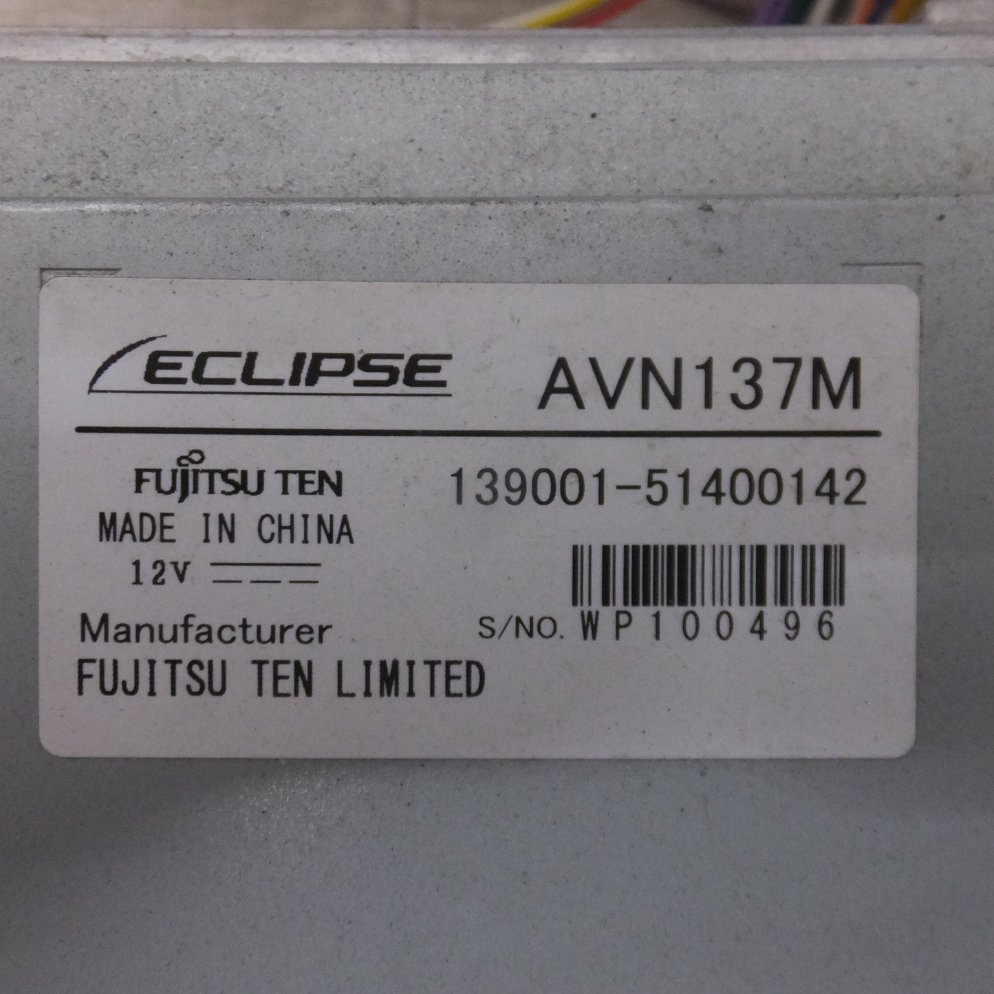 [送料無料] ★富士通テン イクリプス ECLIPSE メモリーナビゲーション AVN137M[20]★