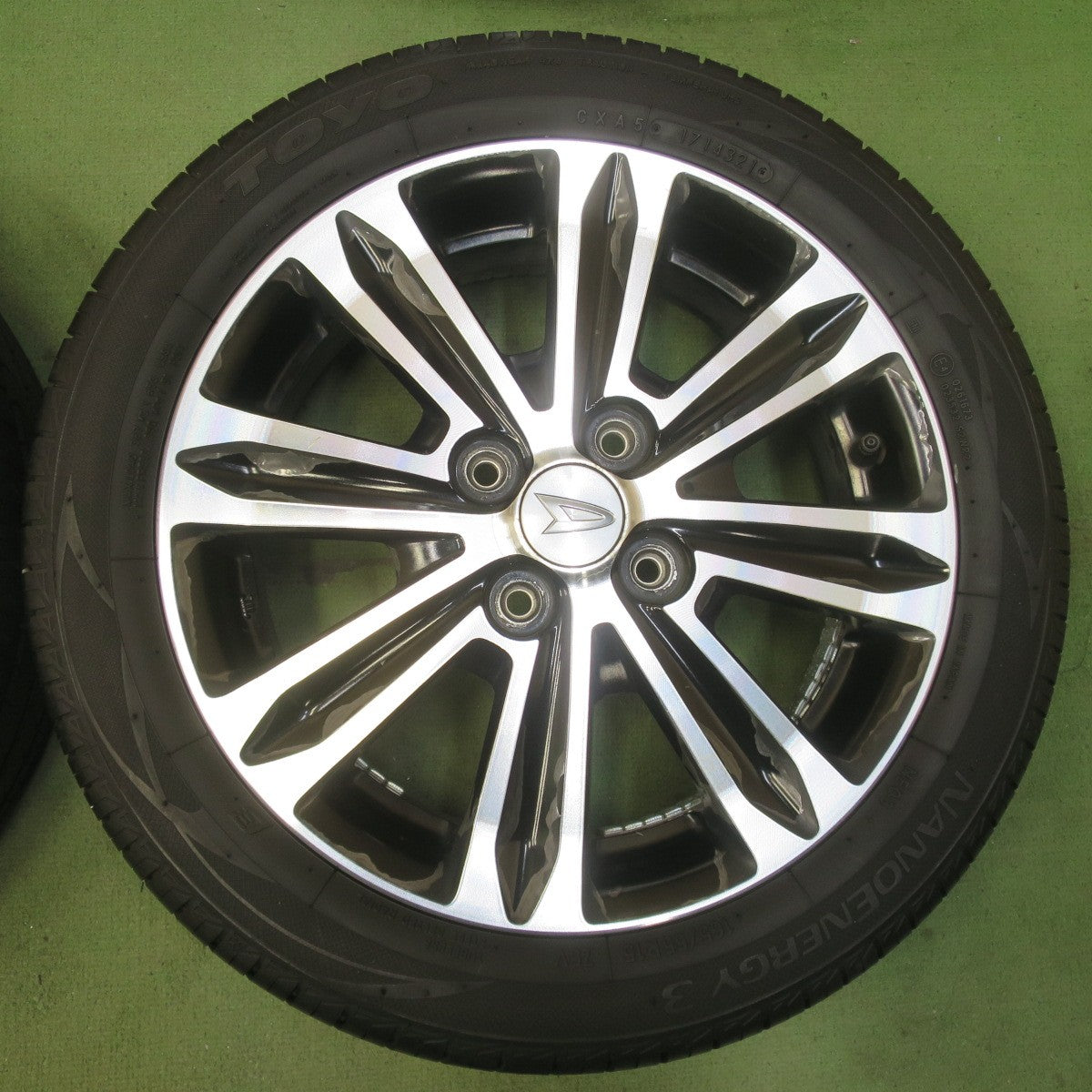 バリ溝！9分◎ダイハツ タント カスタム 純正 165/55R15 トーヨー ナノエナジー3 15インチ PCD100/4H◎6092304イノ