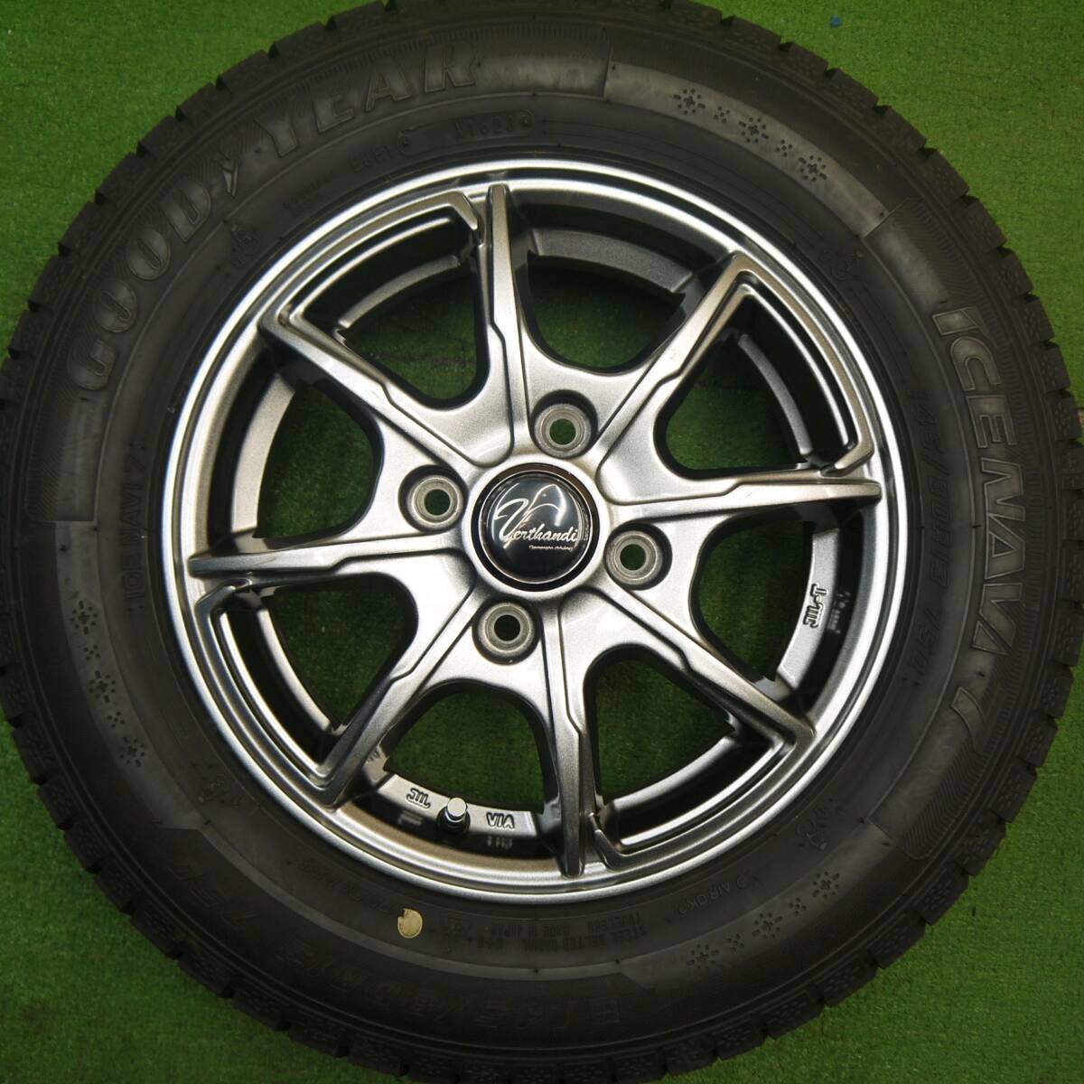 バリ溝！23年！キレイ！ほぼ10分★スタッドレス 145/80R13 グッドイヤー アイスナビ7 Verthandi ヴェルサンディ ヴェルザンディ 13インチ PCD100/4H★5031701Hス