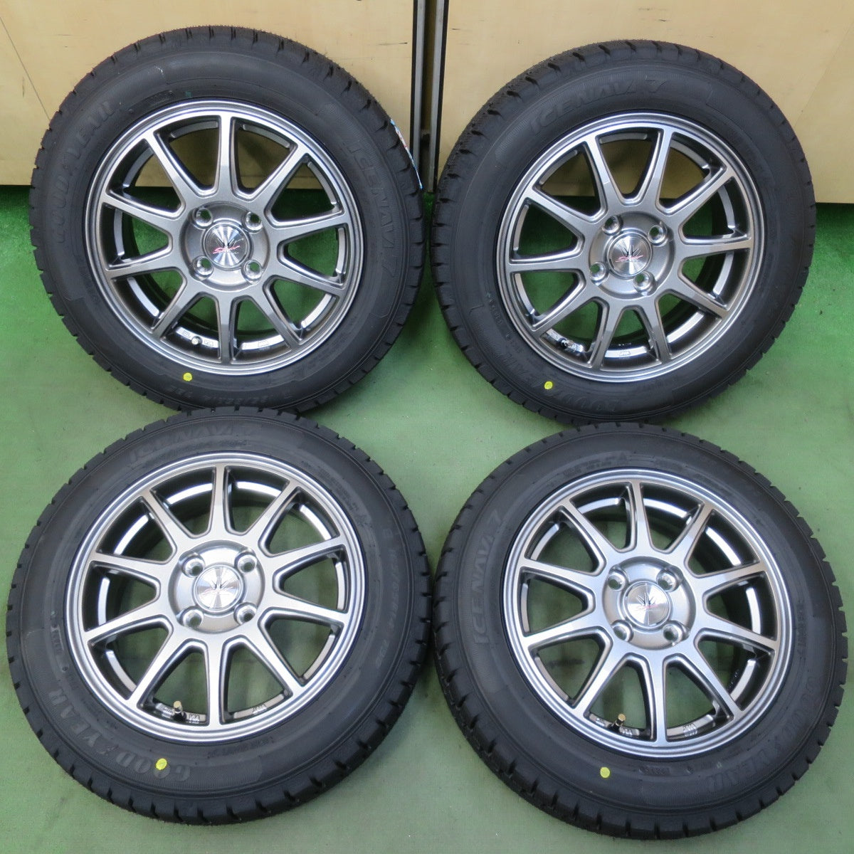 未使用！26年◎LOXARNY SPORT 165/65R14 スタッドレス グッドイヤー アイスナビ7 ロクサーニ スポーツ 14インチ PCD100/4H◎6062004イス