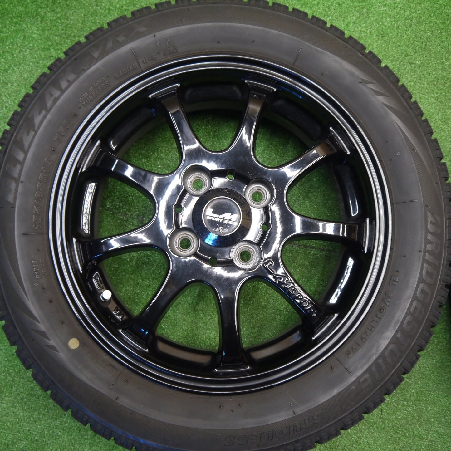 キレイ★スタッドレス 155/65R14 ブリヂストン ブリザック VRX LM SPORT LMスポーツ 14インチ PCD100/4H★5102904Hス