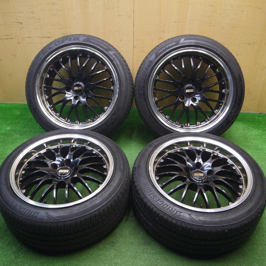 [送料無料] バリ溝！23年！9.5分★ワーゲン 等 BBS タイプ 225/45R17 ブリヂストン エコピア NH200 社外 アルミ 17インチ PCD112/5H★4122506Hノ