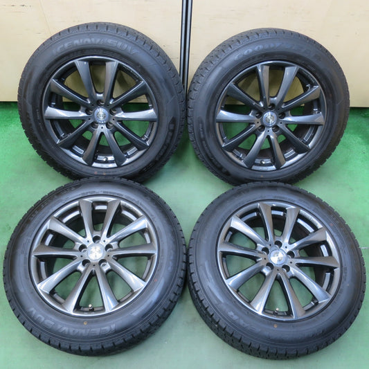 バリ溝！キレイ！9分★ボルボ 等 235/60R18 スタッドレス グッドイヤー アイスナビ SUV Team Sparco CRIMSON チームスパルコ クリムソン 18インチ PCD108/5H★5111102イス