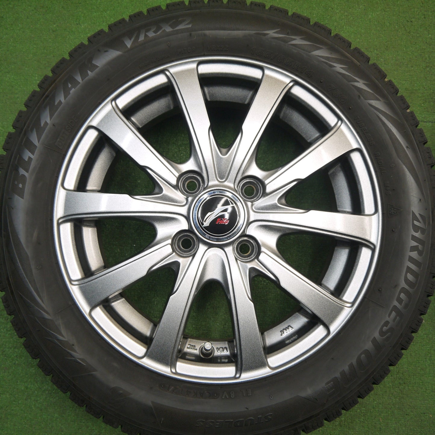 キレイ！21年★スタッドレス 155/65R14 ブリヂストン ブリザック VRX2 Fang ファング 14インチ PCD100/4H★5121703Hス