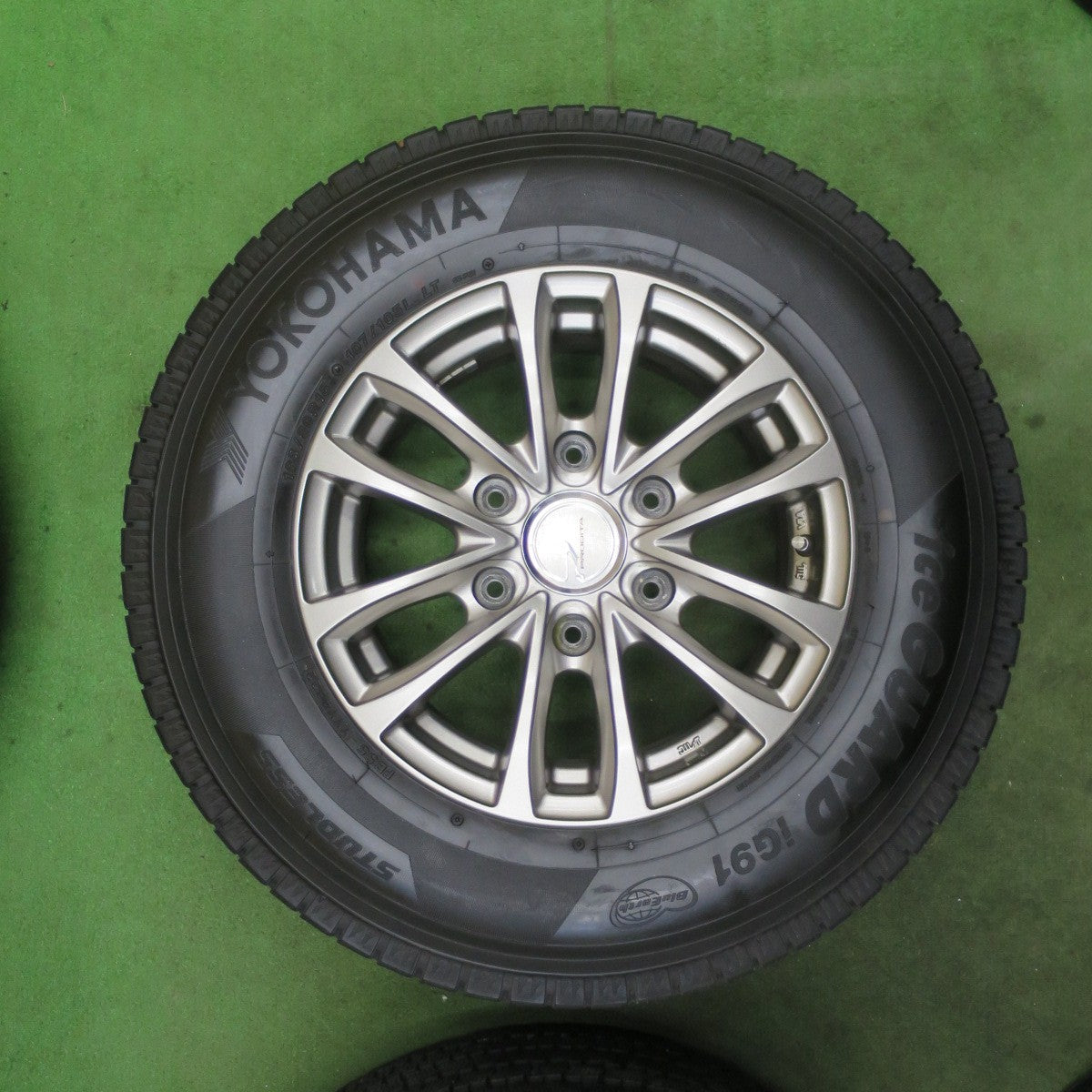 バリ溝！22年！キレイ！9.5分★スタッドレス 195/80R15 107/105L ヨコハマ アイスガード iG91 PRODITA HC プロディータ 15インチ PCD139.7/6H★6022501TTス